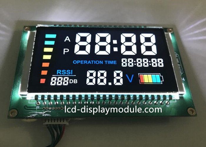 เครื่องเชื่อมต่อ PIN VA 7 Segment LCD เครื่องใช้ไฟฟ้าภายในบ้านจอแสดงผล LCD Segment เชิงลบ